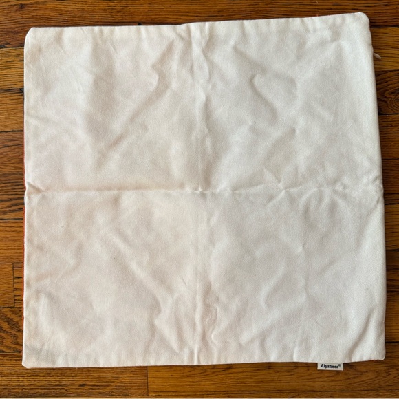 Geometric Orange and White Throw Pillow Case - Picture 2 of 3